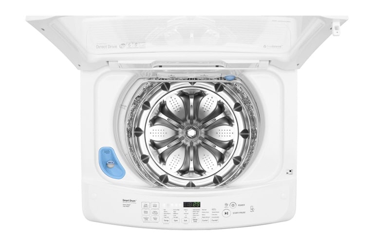 LG LAVEUSE DE 5,2 PI 3 À CHARGEMENT PAR LE HAUT À HAUTE EFFICACITÉ AVEC COMMANDES FRONTALES ET FONCTION DE PRÉLAVAGE, WT1501CW